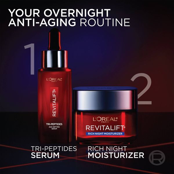 L'Oreal Paris Revitalift Triple Power Age-Defying Rich Night Facial Moisturizer - 1.7oz