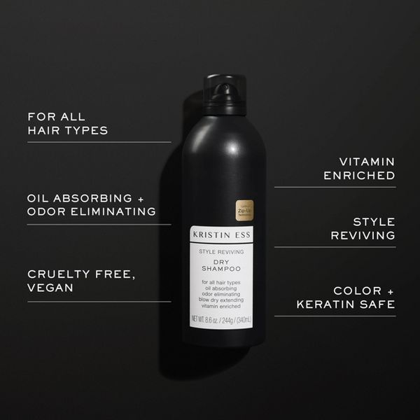Kristin Ess Style Reviving Dry Shampoo Spray for Oily Hair with Vitamin C - 4.3 fl oz