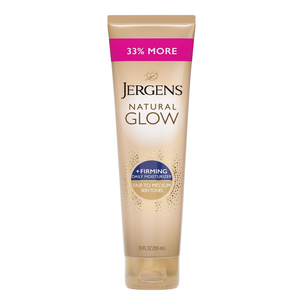 Jergens Natural Glow Self Tanner Skin Firming Gradual Tanning Lotion - Fair to Medium - 10 fl oz