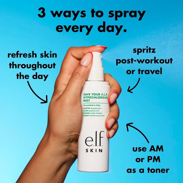 e.l.f. SKIN Save Your E.L.F. Hypochlorous Mist - 3.38 fl oz