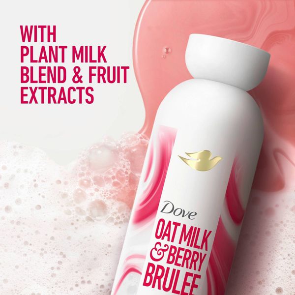 Dove Beauty Plant Milk Cleansing Body Wash - Oat Milk & Berry Brulee - 17.5 fl oz