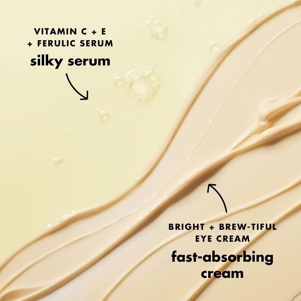 e.l.f. SKIN Brightest Besties Duo - Vitamin C + E + Ferulic Serum & Bright + Brew-tiful Eye Cream Mini Set - 2pc