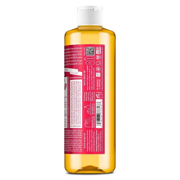 Dr. Bronner's Magic Pure Castile Liquid Soap Bodywash - Rose - 16 fl oz