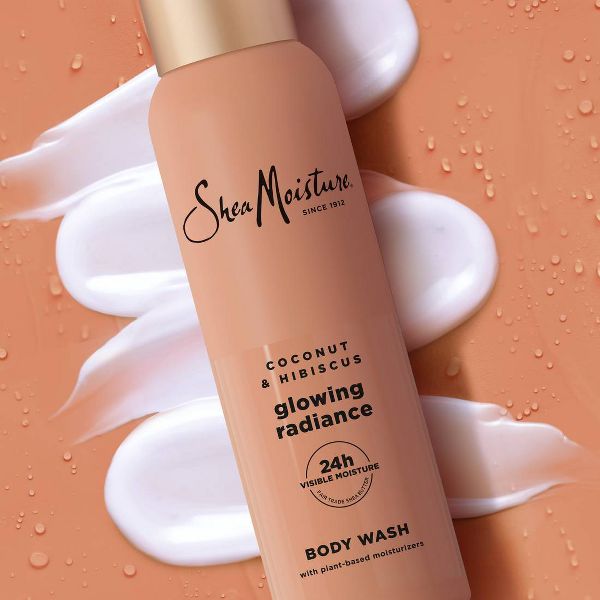 SheaMoisture Body Wash Glowing Radiance - Coconut & Hibiscus with Vitamin C & Songyi Mushroom Extracts - 18 fl oz