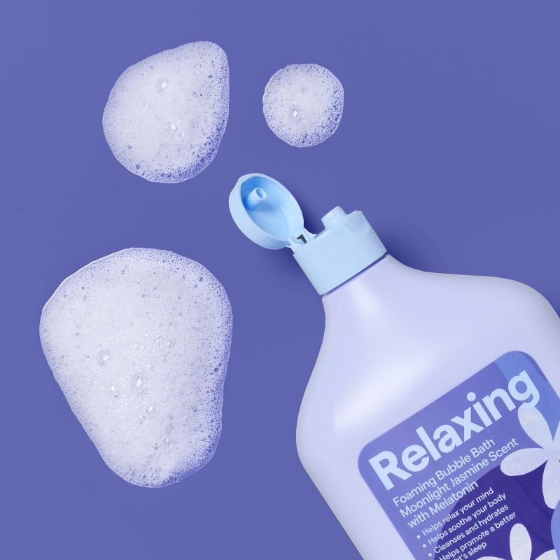 Relaxing Foaming Bubble Bath - Moonlight Jasmine Scent with Melatonin - 34oz - up&up™