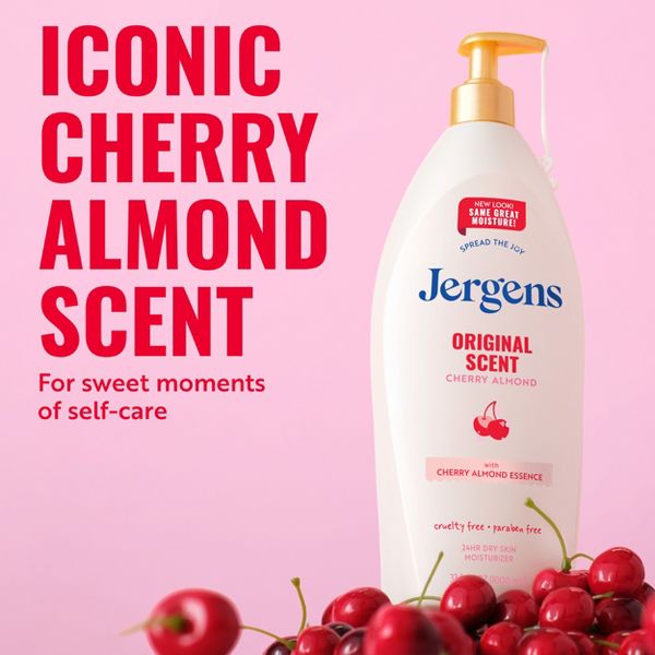 Jergens Original Scent Cherry Almond Moisturizing Body Lotion for Dry Skin - 33.8 fl oz