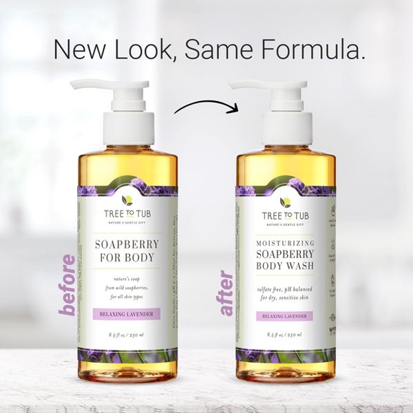 Tree To Tub Lavender Body Wash for Sensitive Skin & Dry Skin - ph-Balanced Moisturizing Body Wash, Sulfate Free Vegan Body Soap for Women & Men