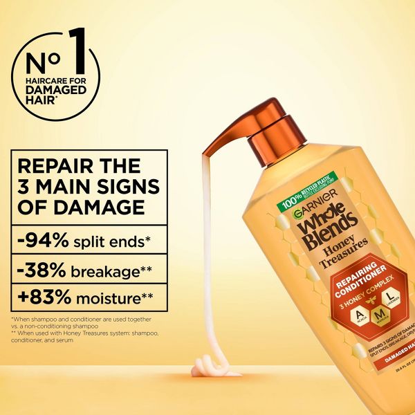 Garnier Whole Blends Honey Treasures Repairing Conditioner - 12.5 fl oz