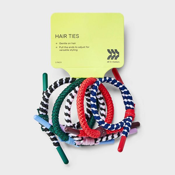 Corded Adjustable Hairties - 5pk - All In Motion™