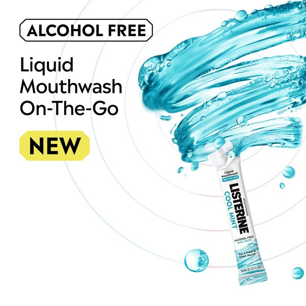 Listerine On-The-Go Cool Mint Mouthwash Packets - Alcohol-Free - 0.33 fl oz/5ct
