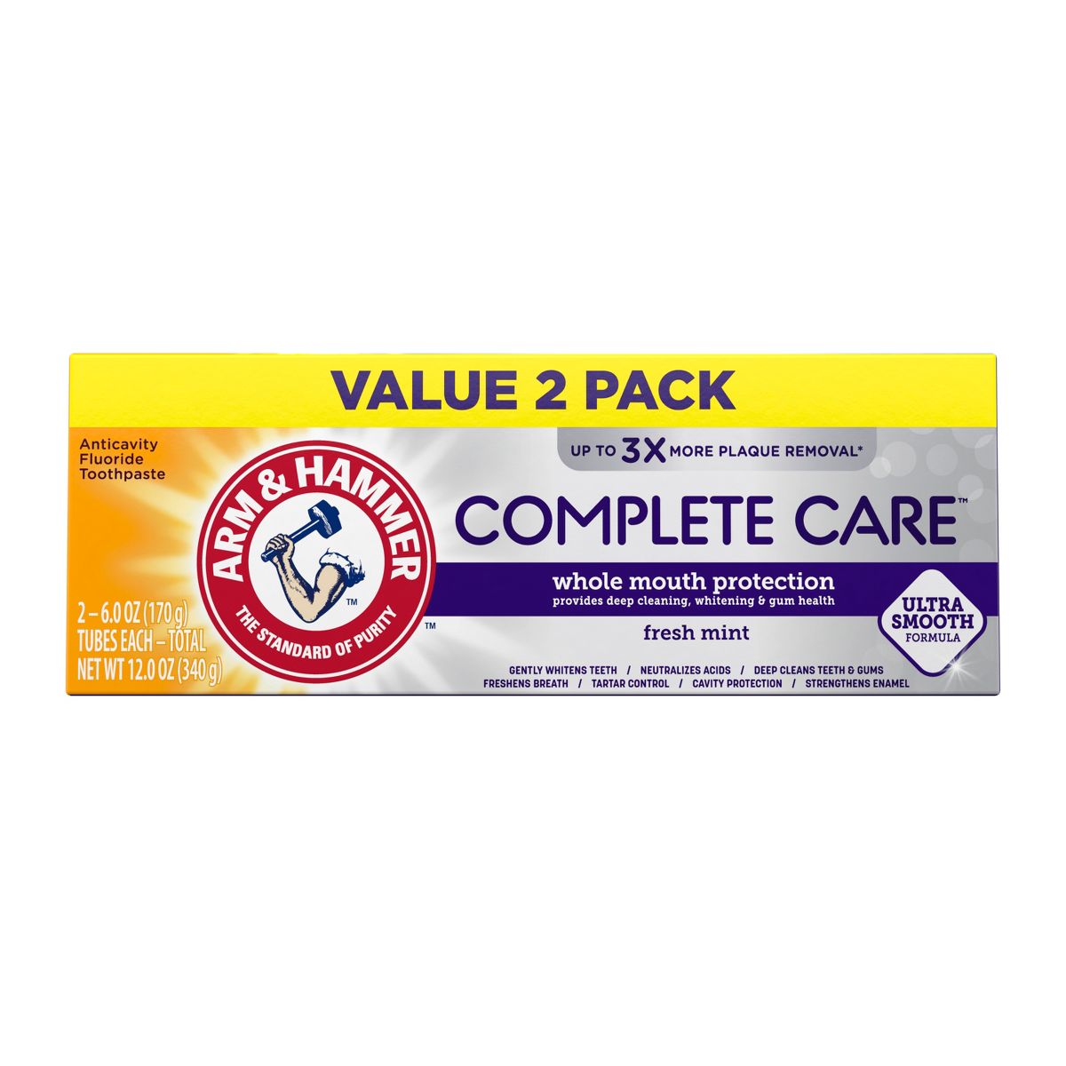 Arm & Hammer Complete Care Toothpaste - Fresh Mint - 12oz/2pk