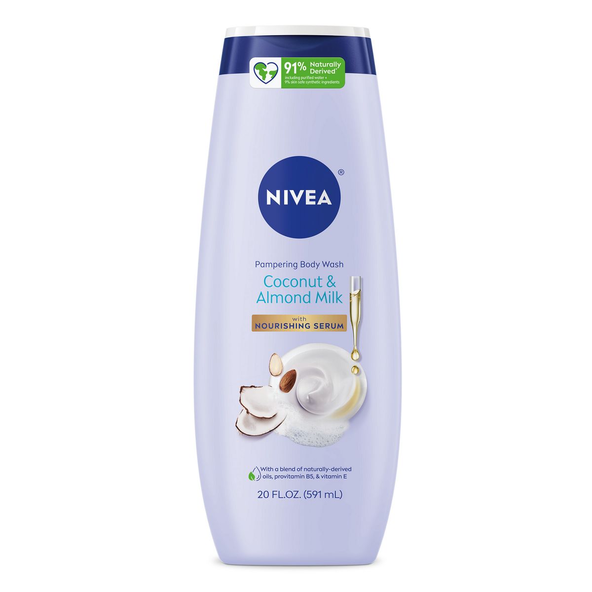 Nivea Coconut and Almond Milk Pampering Body Wash for Dry Skin - 20 fl oz