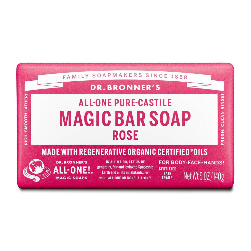 Dr. Bronner's All-One Pure-Castile Magic Bar Soap - Rose - 5oz