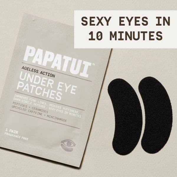 Papatui Men's Paraben-Free Niacinamide, Hyaluronic Acid and Caffeine Under Eye Patches - Unscented - 1 Pair