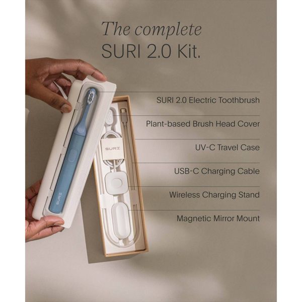 SURI 2.0 Sonic Electric Toothbrush with UV Travel Case and Brush Head - Morning Waves
