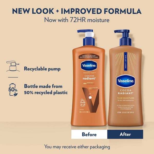 Vaseline Intensive Care Moisturizing Body Lotion with Cocoa Butter Cocoa Radiant - 10 fl oz