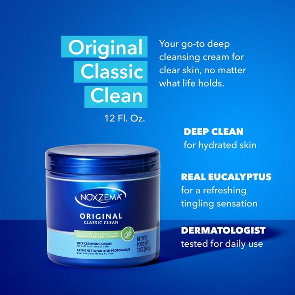 Noxzema Classic Clean Original Deep Cleansing Cream - Eucalyptus Scented - 12oz