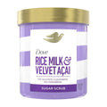 Dove Beauty Body Sugar Scrub - Rice Milk & Velvet Acai - 15oz