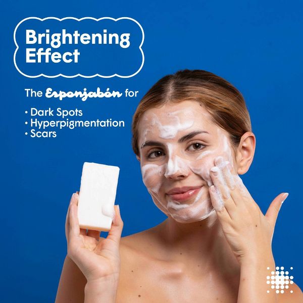 Esponjabon Mother of Pearl Soap Sponge - Brightening Effect 2-in-1 Soap Sponge - 4.2oz