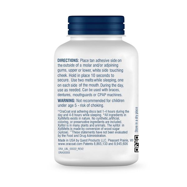 OraCoat XyliMelts for Dry Mouth Relief Slightly Sweet - 40ct