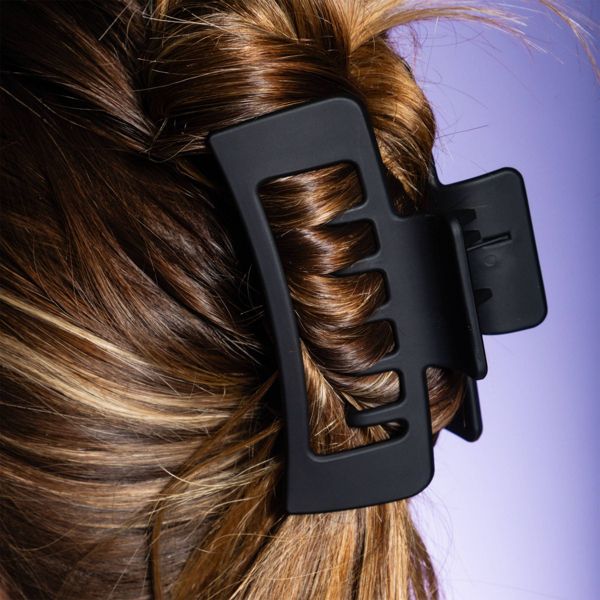 Gimme Beauty Double Down Claw Clips for Thick Hair - Black/Cream - 2ct