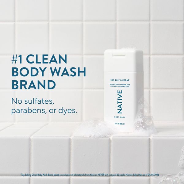 Native Body Wash - Sea Salt & Cedar - 3oz
