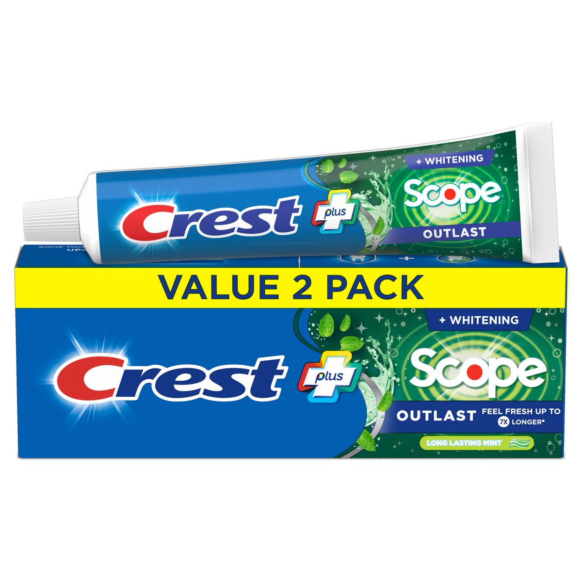 Crest + Scope Outlast Complete Whitening Fluoride Toothpaste - Mint - 5.4oz