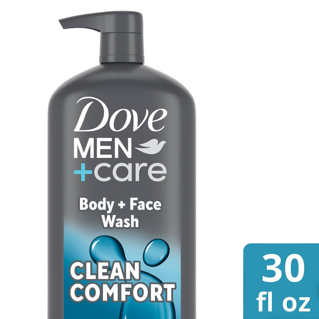 Dove Men+Care Clean Comfort Hydrating Body & Face Wash Pump - Sulfate Free - 30 fl oz