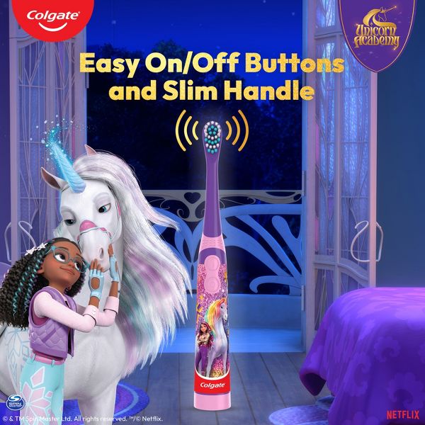 Colgate Unicorn Academy Kids' Battery Powered Toothbrush