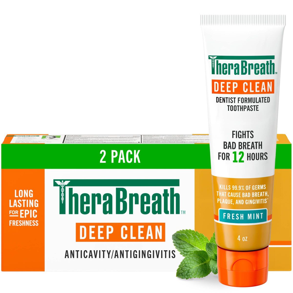 TheraBreath Deep Clean Toothpaste - 4oz