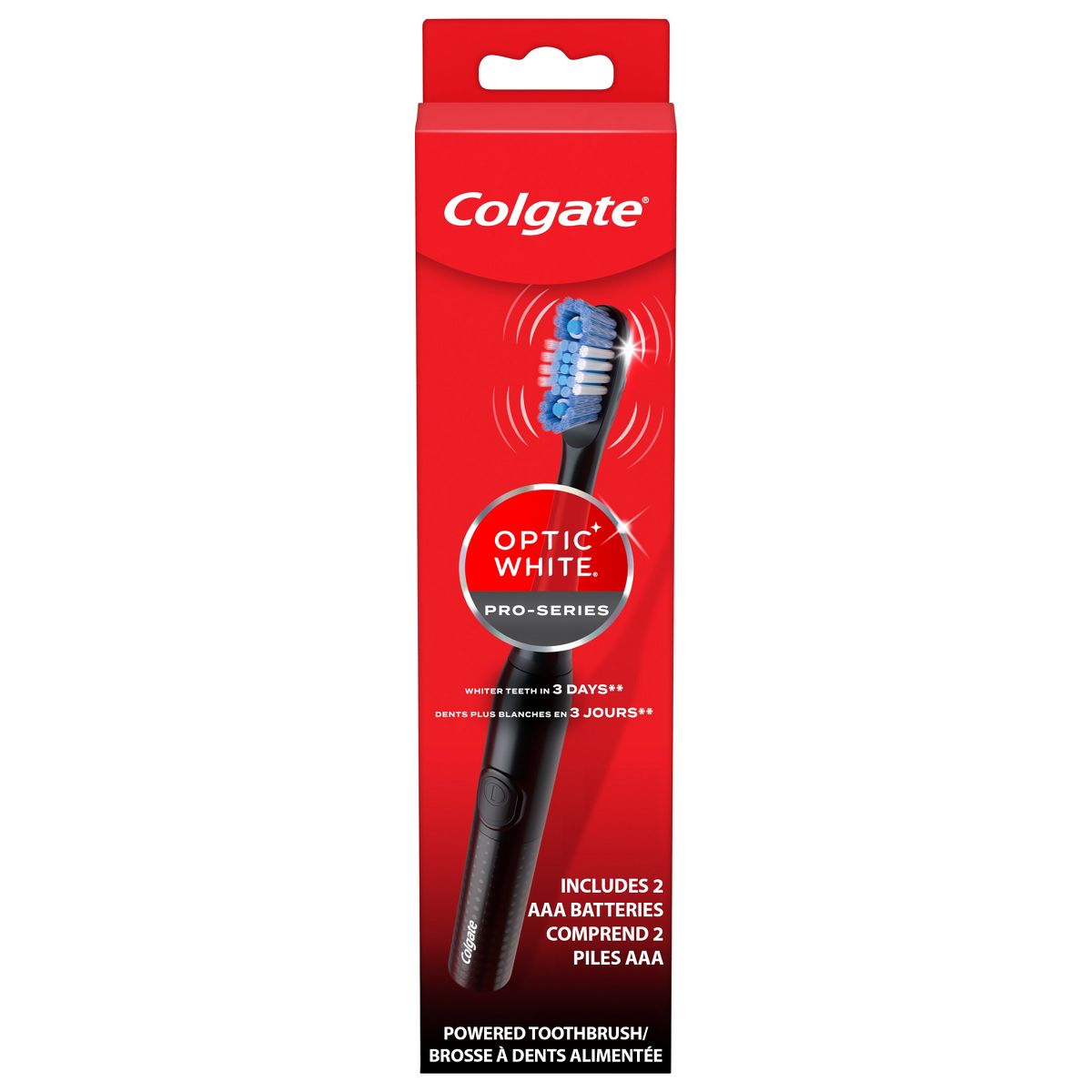Colgate Optic White Pro Series Sonic Battery Powered Toothbrush - Black