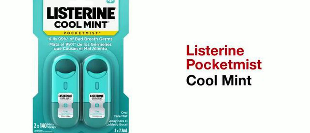 Listerine Cool Mint Pocketmist Oral Care Mist to Get Rid of Bad Breath - 2pk