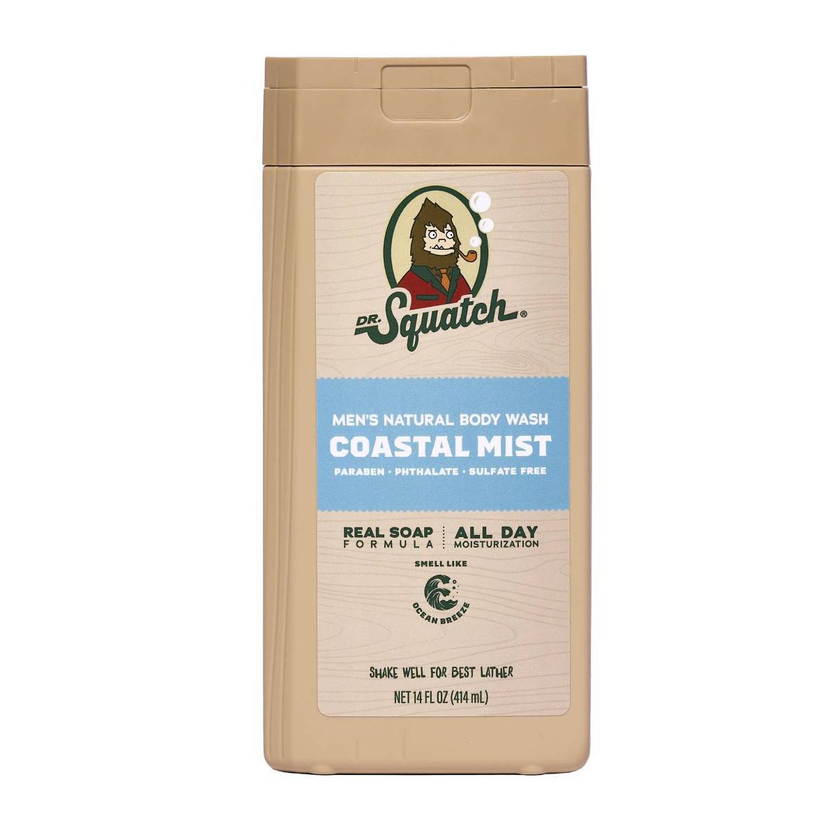 DR. SQUATCH Men's Non-Exfoliating Body Wash Coastal Mist - 14oz