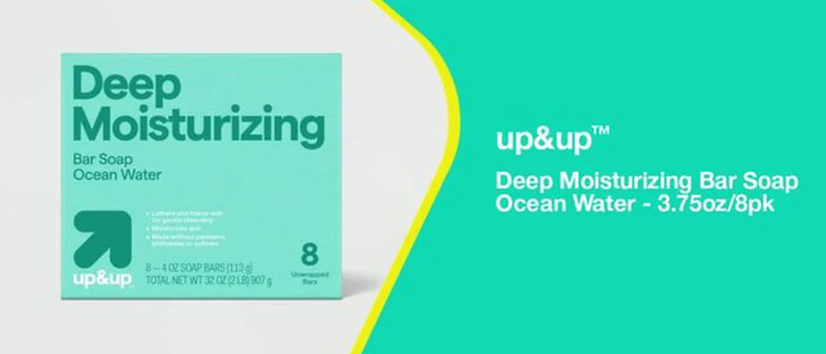 Deep Moisturizing Bar Soap Ocean Water - 32oz/8pk - up&up™