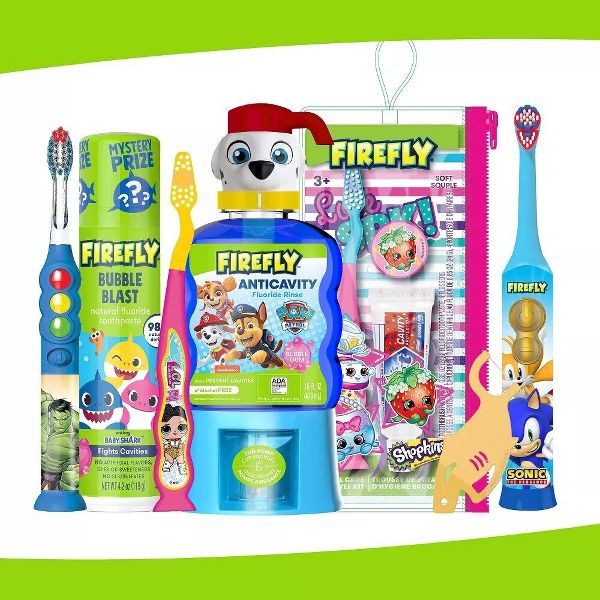 Firefly Kids' Light-Up Timer Manual Toothbrush - Soft - 2ct