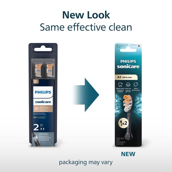Philips Sonicare A3 Premium All-In-One Replacement Electric Toothbrush Head - HX9092/65 - White - 2pk
