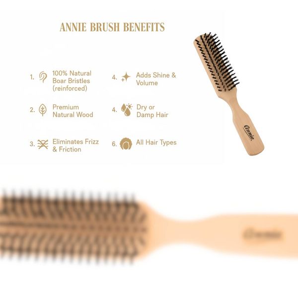 Annie International Easy Style Reinforced Boar Bristle Hair Brush