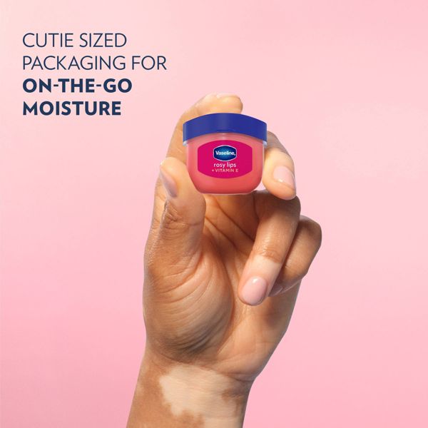 Vaseline Lip Therapy Mini Lip Balm - Rosy - Travel Size - 0.25oz