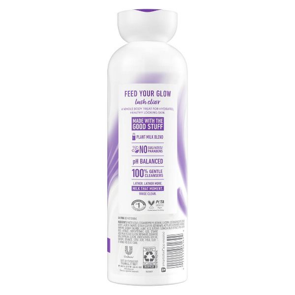 Dove Beauty Plant Milk Cleansing Body Wash - Rice Milk & Velvet Acai - 17.5 fl oz