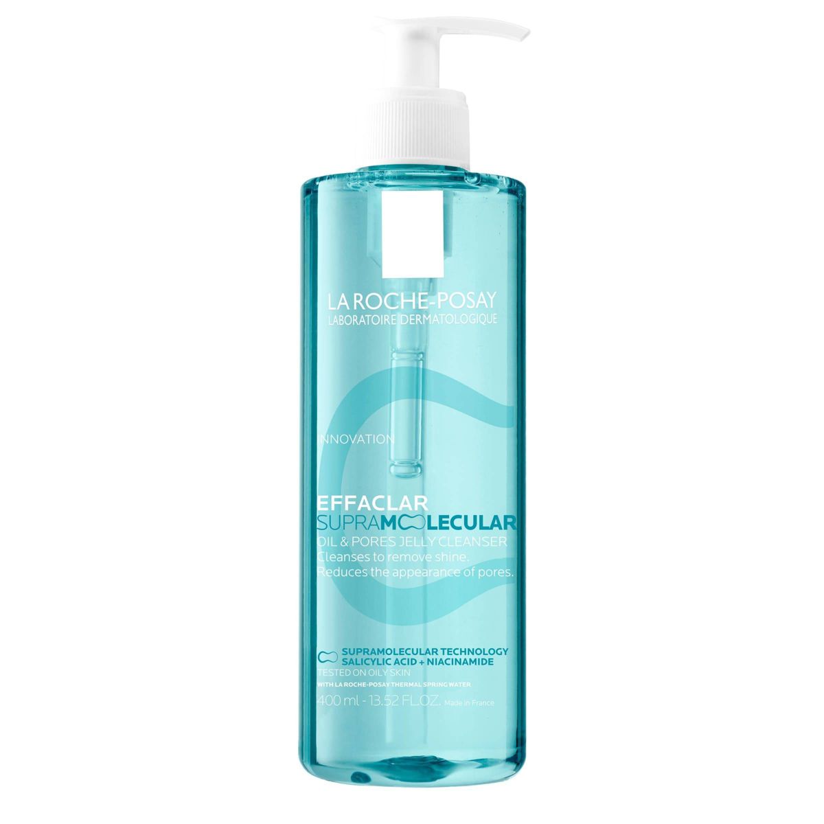 La Roche Posay Effaclar Supramolecular Oil Absorbing & Pores Correcting Acne Face Wash Jelly Cleanser- 13.52 fl oz