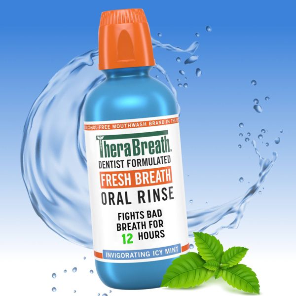 TheraBreath Alcohol-Free Mouthwash - Icy Mint - Trial Size - 3 fl oz