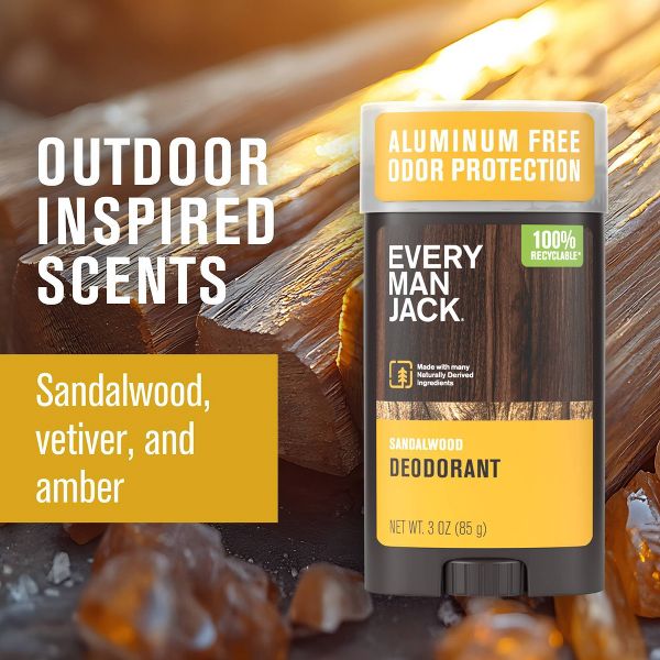 Every Man Jack Sandalwood Men's 16.9 fl oz Body Wash + 3oz Deodorant