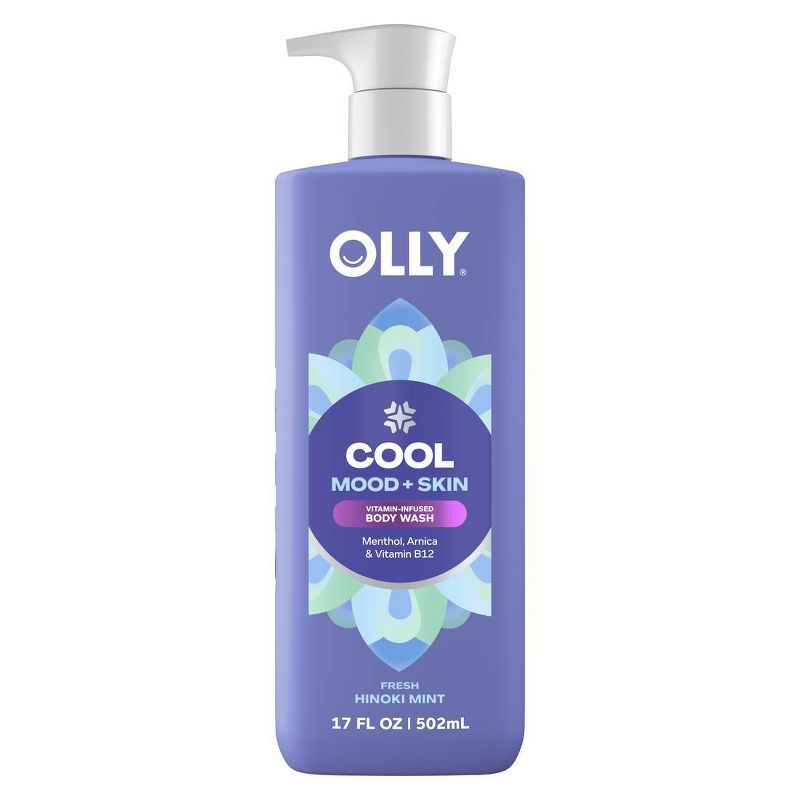 OLLY Cool Mood and Skin Vitamin-Infused Body Wash - Fresh Hinoki Mint - 17 fl oz
