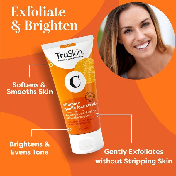 TruSkin Vitamin C Brightening Gentle Face Scrub - 4oz
