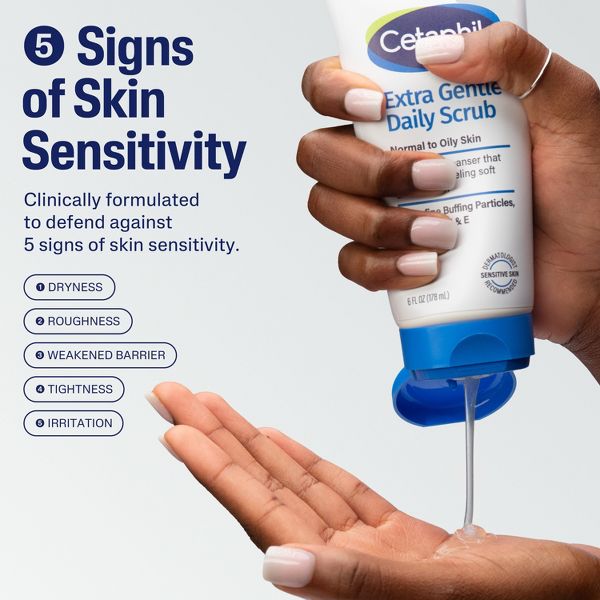 Cetaphil Extra Gentle Exfoliating Face Wash Daily Scrub - 6 fl o