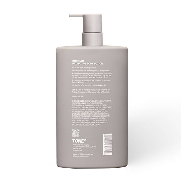 TONE 48-Hour Moisture Hydrating Body Lotion - Coconut - 480ml