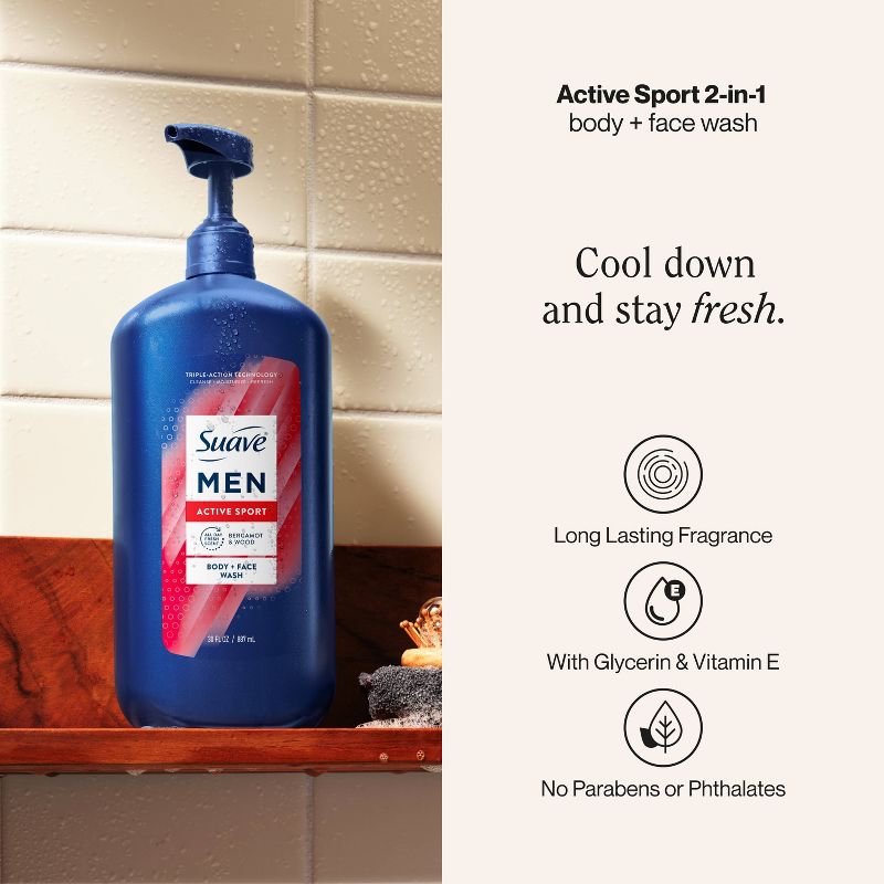 Suave Men's Sport Body Wash - 18 fl oz