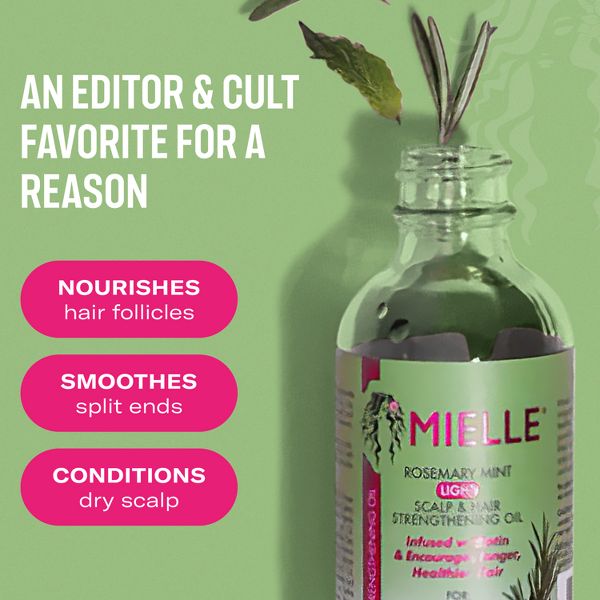Mielle Organics Rosemary Mint Light Scalp & Hair Strengthening Oil - 2 fl oz