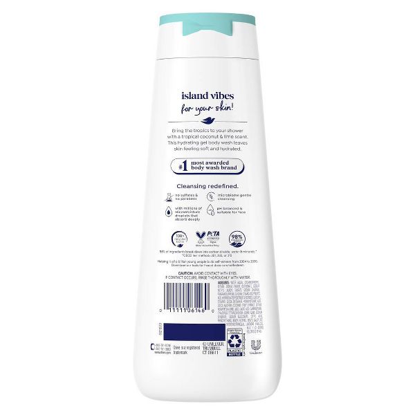 Dove Beauty Body Wash - Tropical Coconut & Lime - 20 fl oz