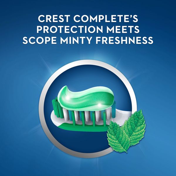 Crest + Scope Complete Whitening Fluoride Toothpaste - Minty Fresh - 5.4oz/2pk